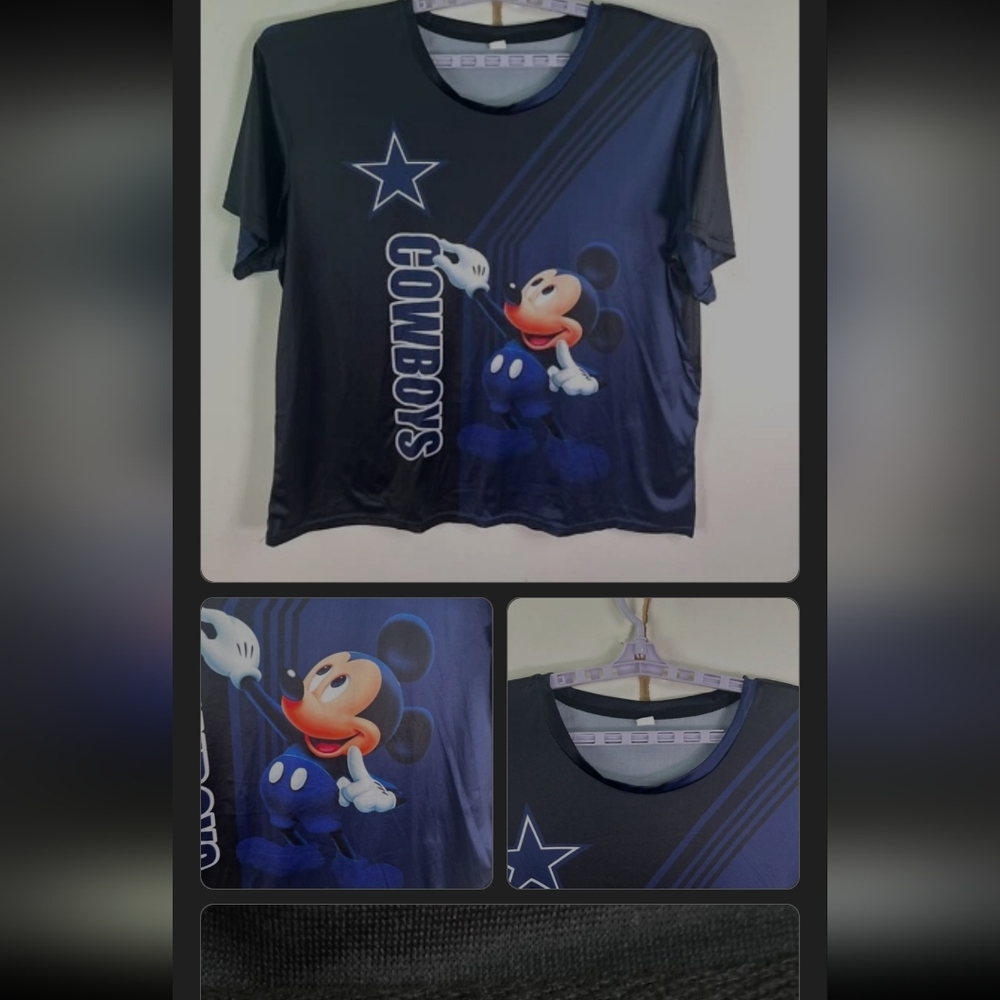 NFL Dallas Cowboys Mickey Mouse Disney Shirt 4XL 3D All Over Print Gift For Fans